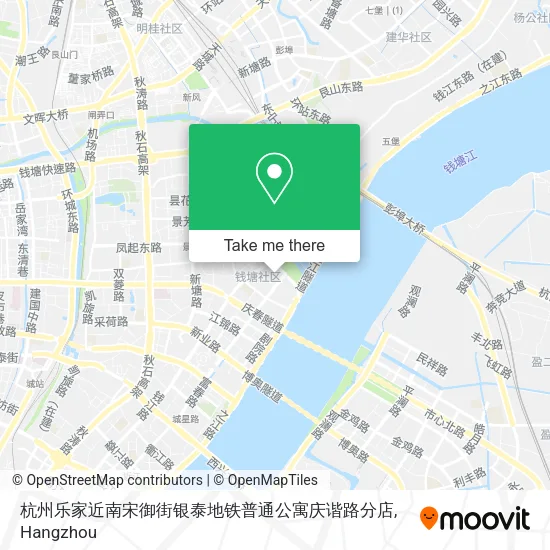 杭州乐家近南宋御街银泰地铁普通公寓庆谐路分店 map
