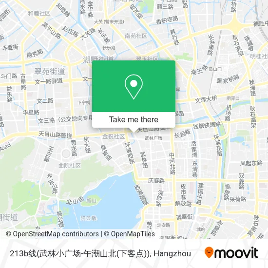 213b线(武林小广场-午潮山北(下客点)) map