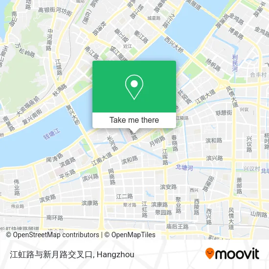 江虹路与新月路交叉口 map