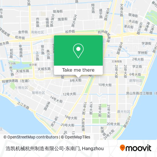 浩凯机械杭州制造有限公司-东南门 map