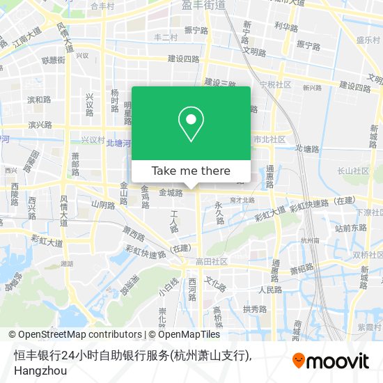 恒丰银行24小时自助银行服务(杭州萧山支行) map
