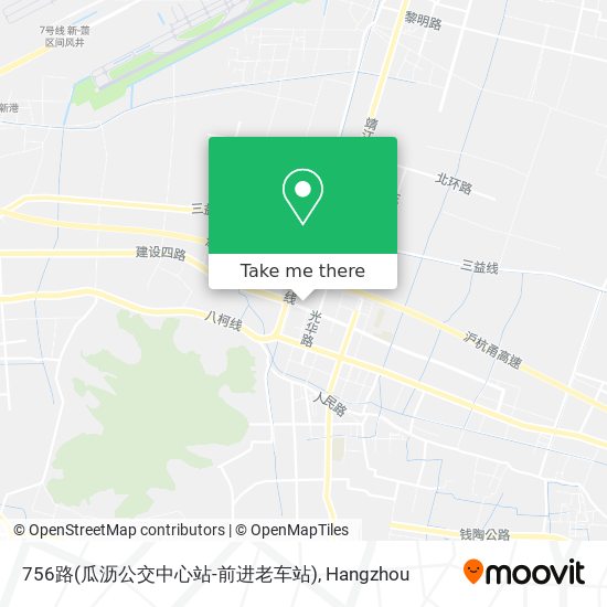 756路(瓜沥公交中心站-前进老车站) map