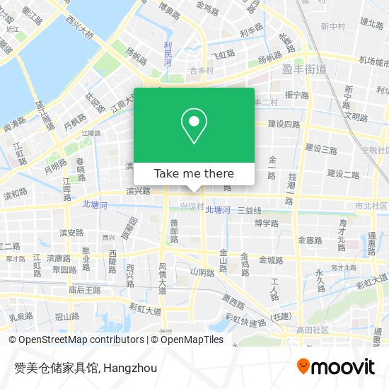 赞美仓储家具馆 map