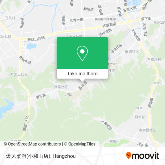 爆风桌游(小和山店) map