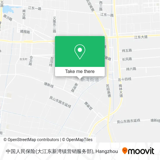 中国人民保险(大江东新湾镇营销服务部) map