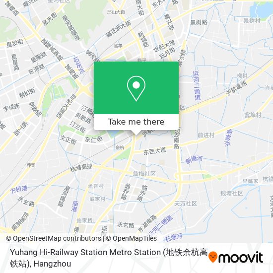 Yuhang Hi-Railway Station Metro Station (地铁余杭高铁站) map