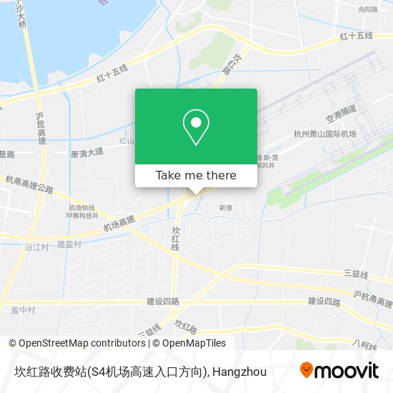 坎红路收费站(S4机场高速入口方向) map