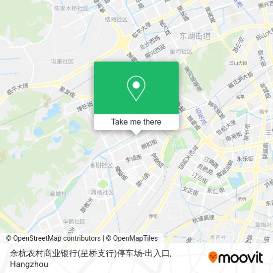 余杭农村商业银行(星桥支行)停车场-出入口 map