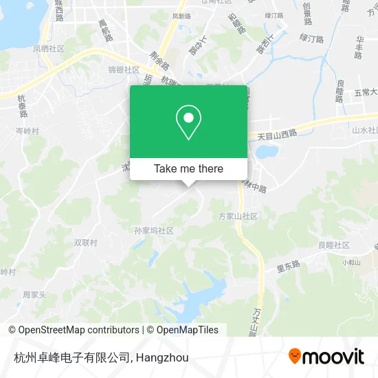 杭州卓峰电子有限公司 map