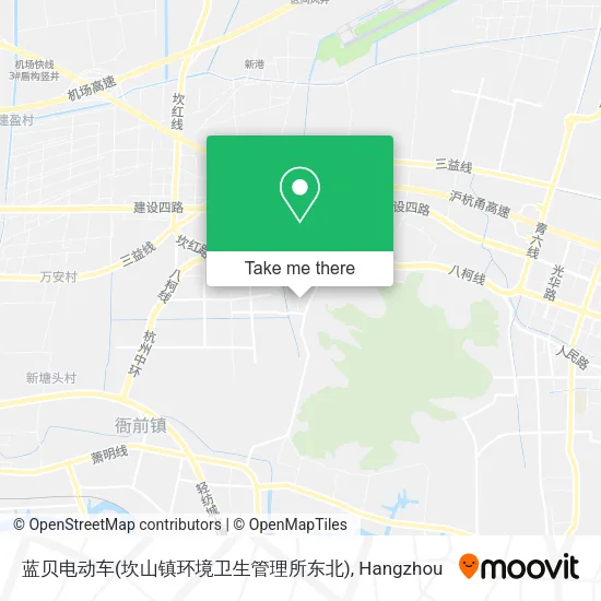 蓝贝电动车(坎山镇环境卫生管理所东北) map