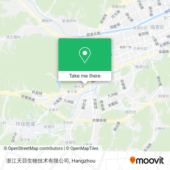浙江天目生物技术有限公司 map
