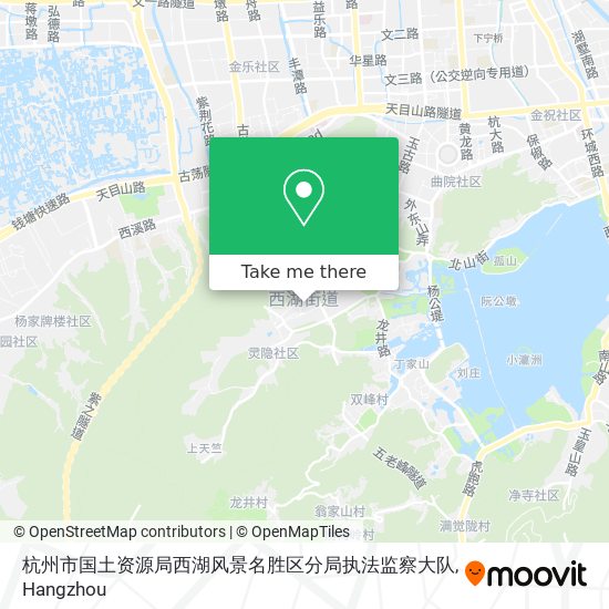 杭州市国土资源局西湖风景名胜区分局执法监察大队 map