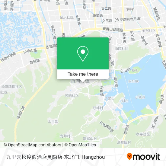 九里云松度假酒店灵隐店-东北门 map