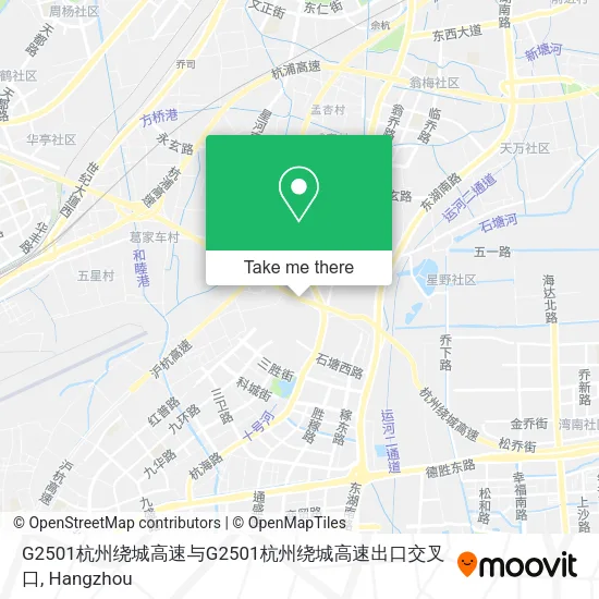 G2501杭州绕城高速与G2501杭州绕城高速出口交叉口 map