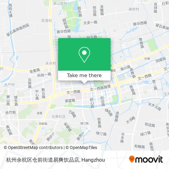 杭州余杭区仓前街道易爽饮品店 map