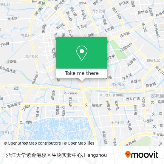 浙江大学紫金港校区生物实验中心 map