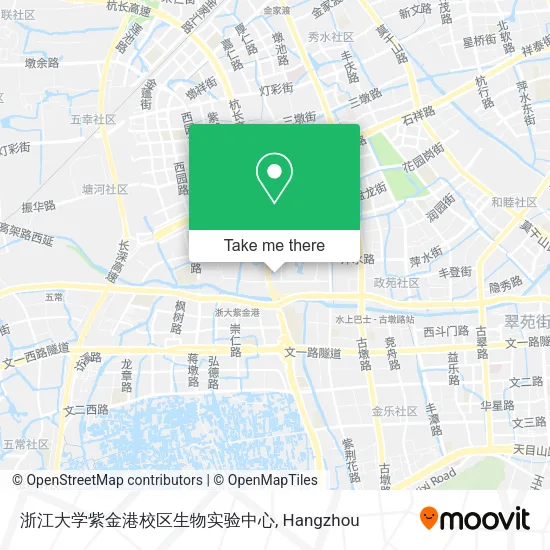 浙江大学紫金港校区生物实验中心 map