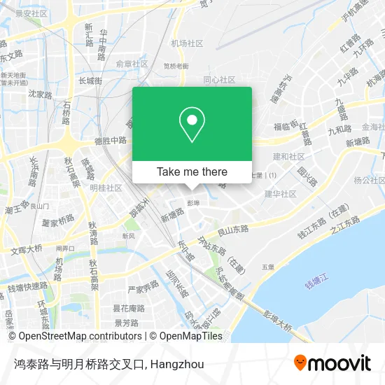 鸿泰路与明月桥路交叉口 map