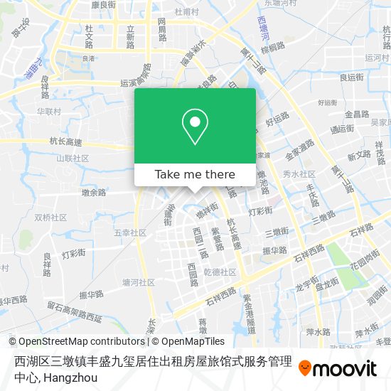 西湖区三墩镇丰盛九玺居住出租房屋旅馆式服务管理中心 map
