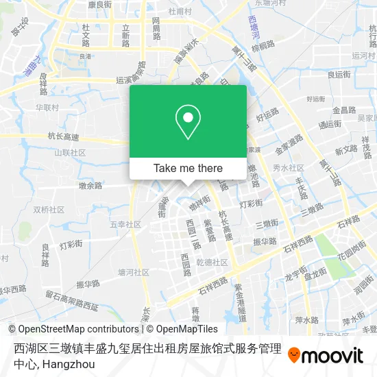 西湖区三墩镇丰盛九玺居住出租房屋旅馆式服务管理中心 map