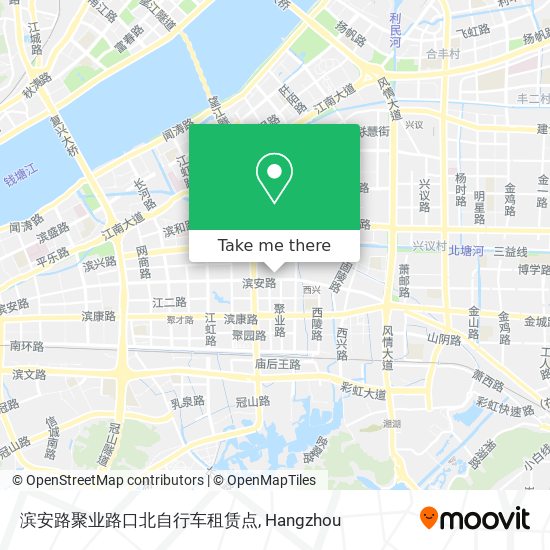 滨安路聚业路口北自行车租赁点 map