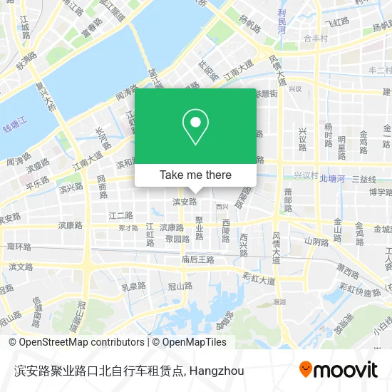 滨安路聚业路口北自行车租赁点 map