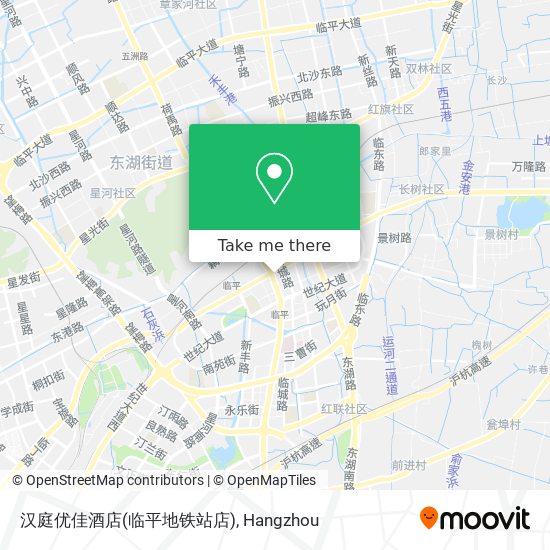 汉庭优佳酒店(临平地铁站店) map