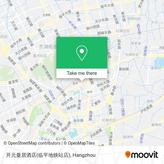 开元曼居酒店(临平地铁站店) map