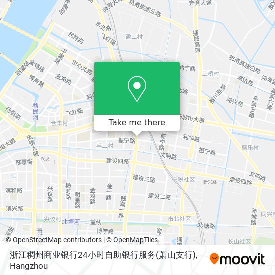 浙江稠州商业银行24小时自助银行服务(萧山支行) map