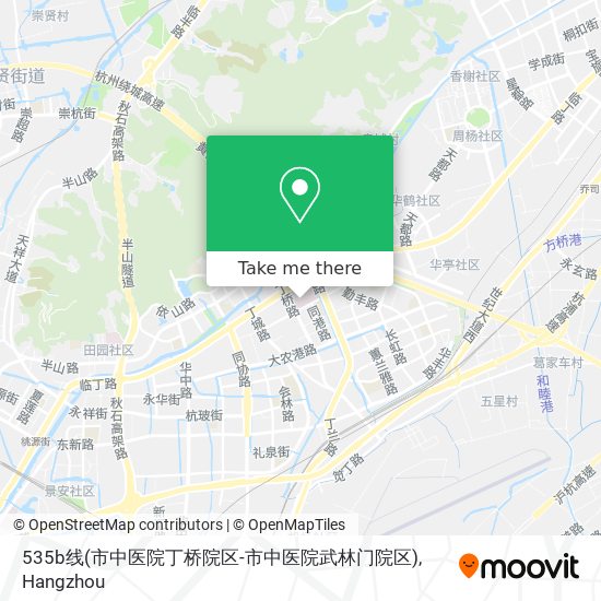 535b线(市中医院丁桥院区-市中医院武林门院区) map