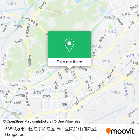 535b线(市中医院丁桥院区-市中医院武林门院区) map
