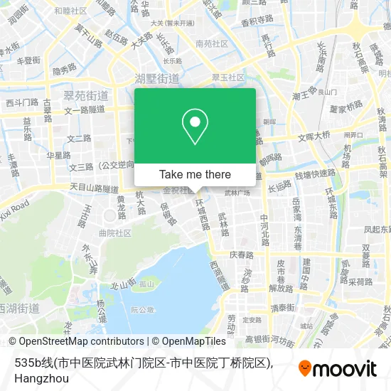 535b线(市中医院武林门院区-市中医院丁桥院区) map