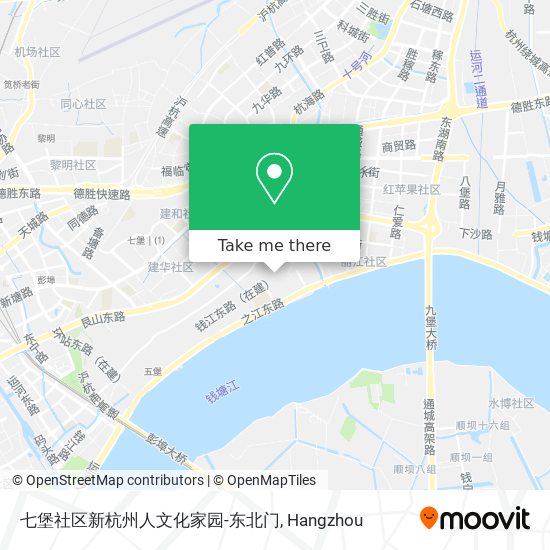七堡社区新杭州人文化家园-东北门 map