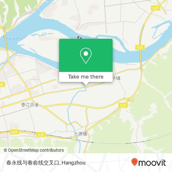春永线与春俞线交叉口 map