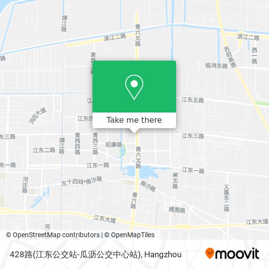 428路(江东公交站-瓜沥公交中心站) map