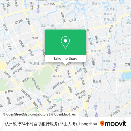杭州银行24小时自助银行服务(邱山大街) map