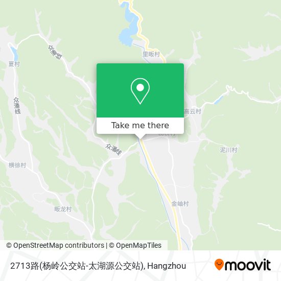 2713路(杨岭公交站-太湖源公交站) map