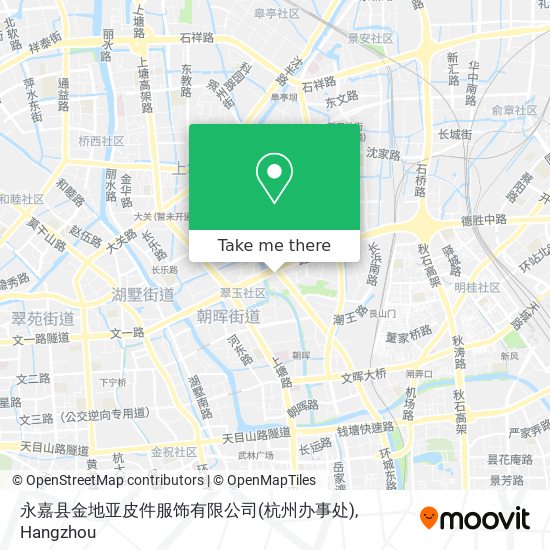 永嘉县金地亚皮件服饰有限公司(杭州办事处) map