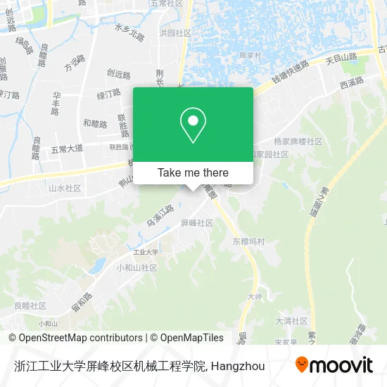浙江工业大学屏峰校区机械工程学院 map