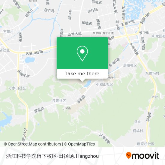 浙江科技学院留下校区-田径场 map