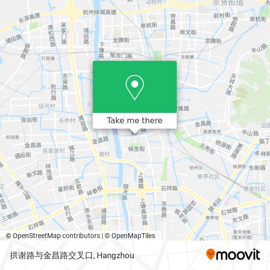 拱谢路与金昌路交叉口 map