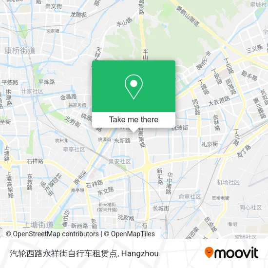 汽轮西路永祥街自行车租赁点 map