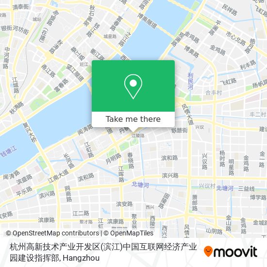 杭州高新技术产业开发区(滨江)中国互联网经济产业园建设指挥部 map