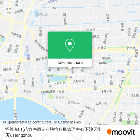 怪兽充电(苗方净颜专业祛痘皮肤管理中心下沙天街店) map
