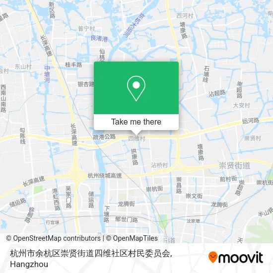 杭州市余杭区崇贤街道四维社区村民委员会 map