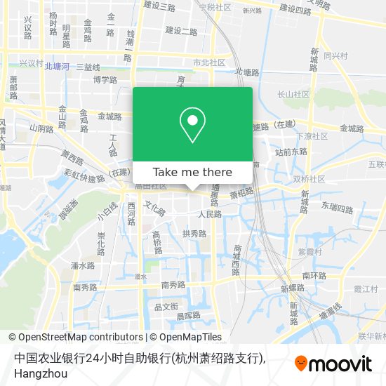 中国农业银行24小时自助银行(杭州萧绍路支行) map