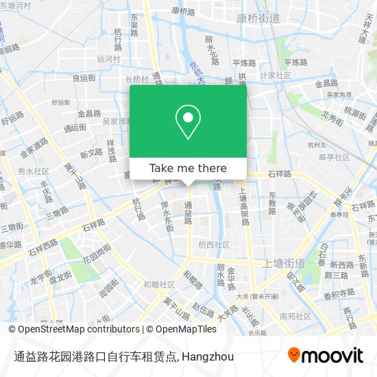 通益路花园港路口自行车租赁点 map