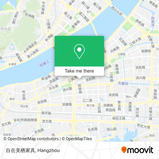 自在美栖家具 map