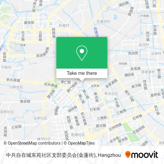 中共自在城东苑社区支部委员会(金蓬街) map