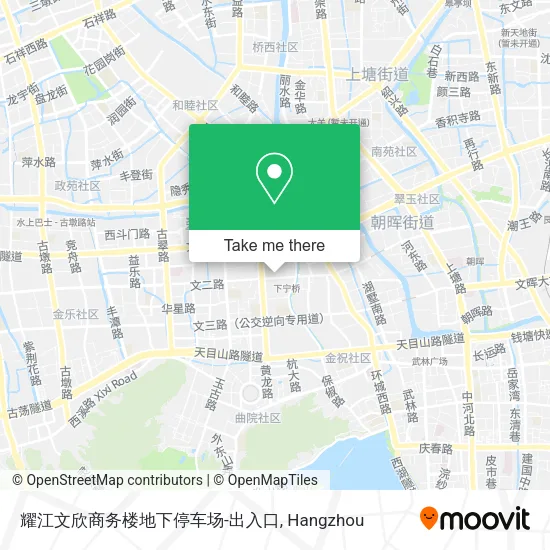 耀江文欣商务楼地下停车场-出入口 map